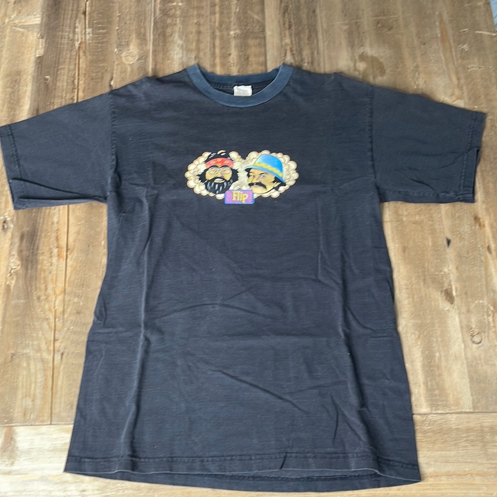 Vintage Flip Skateboards Cheech & Chong Smoke Shirt 1996